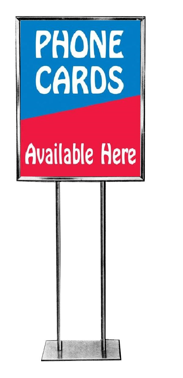 Phone Cards Floor Stand-Stanchion Sign