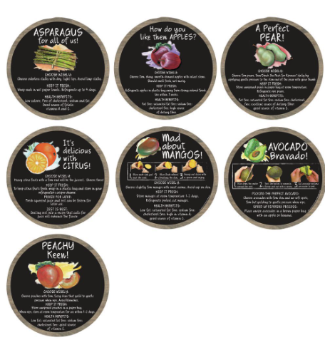 Produce Basket Display Sign Set- 7 pieces