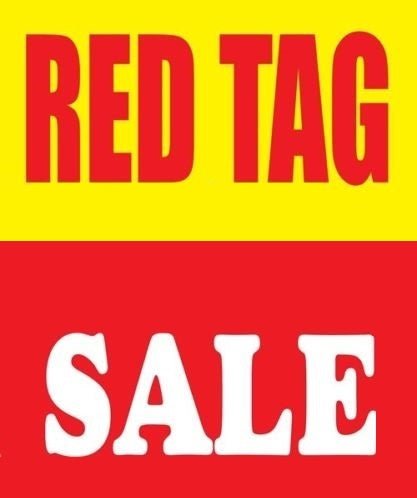 Red Tag Sale Window Signs-R-36"W x 48"H