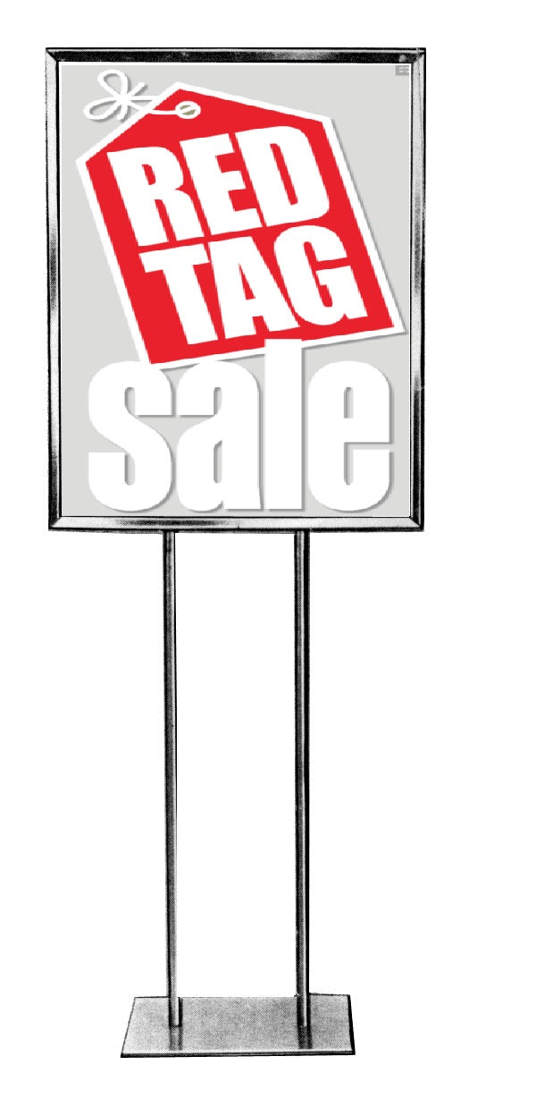 Red Tag Sale Standard Poster-Floor Stand Stanchion Sign- 22