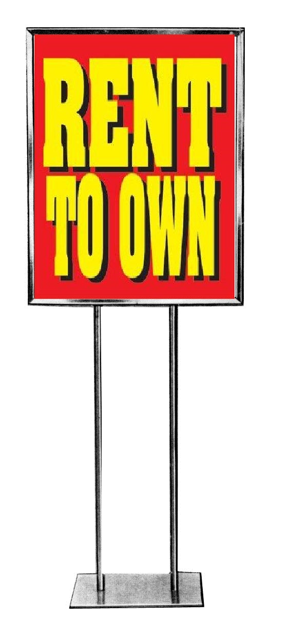 Rent to Own Retail Store Posters Floor Stand Stanchion Signs-Value Pack