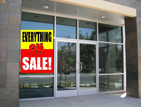 Everything on Sale Window Signs Poster-36" W x 48" H