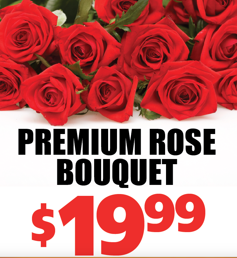 Rose Bouquet Window Sign 36"W x 48"H