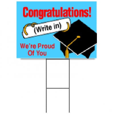 Lawn Yard Signs for Schools-Custom Printed-18" x 12"- 25 pieces