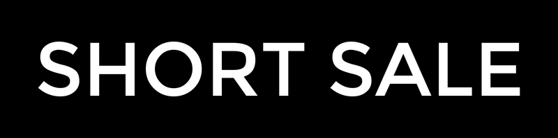 Short Sale Real Estate Sign Riders- Black 24 "x 6"