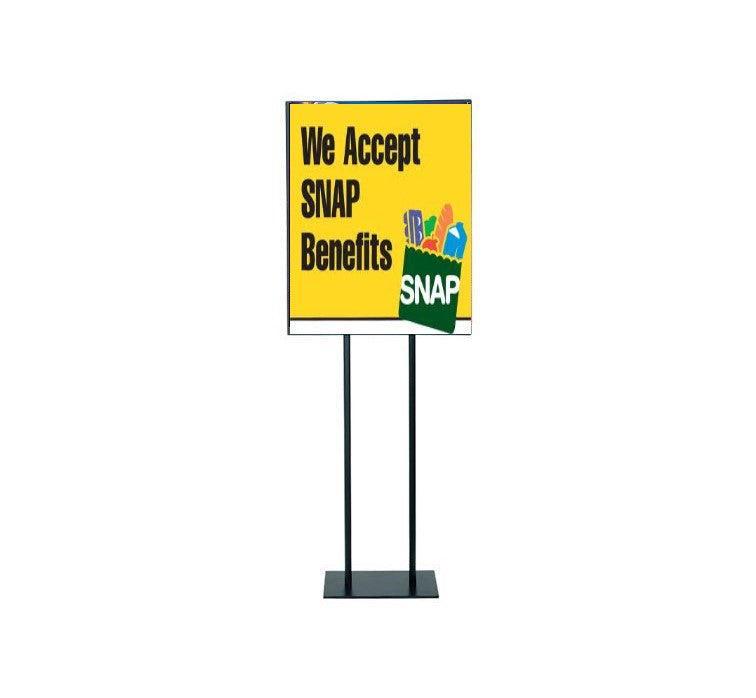 SNAP Benefits Floor Stand-Stanchion Sign