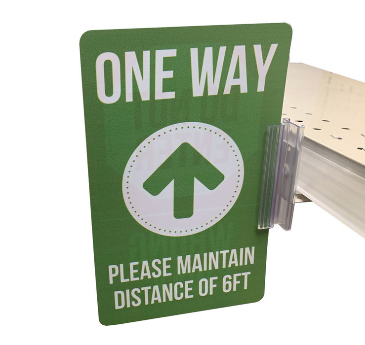 Social Distancing Signs for Retail with Sign Holders