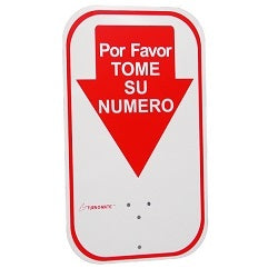 Take A Number Sign-Spanish