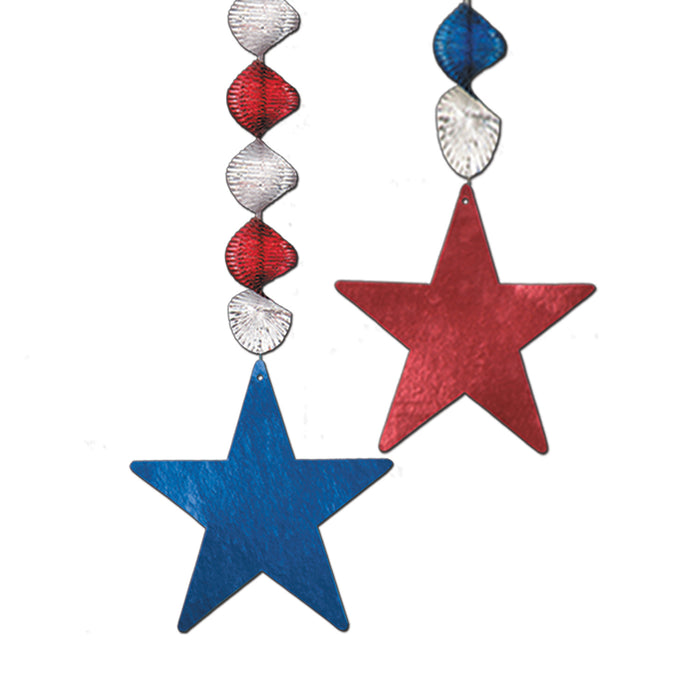 Patriotic Stars Ceiling Danglers-24 pieces