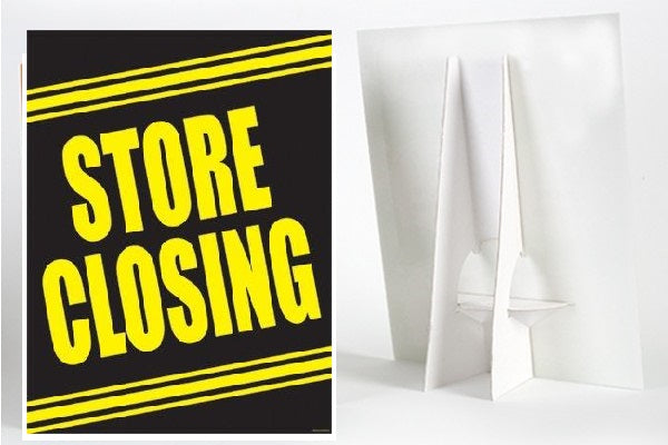 Store Closing Countertop Easel Sign