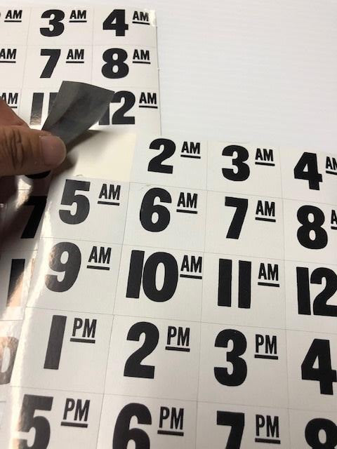 Store Hours Window Door Decals- 5 pieces