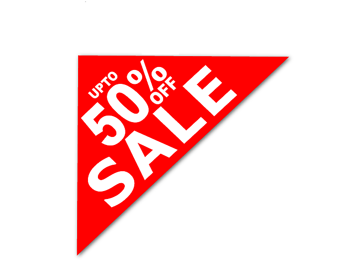 50% Off Sale Corner Window Sign