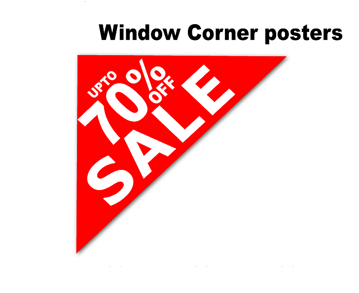 Up to 70% Off Sale Corner Window Sign