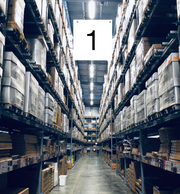 warehouse hanging signs 1 through 10