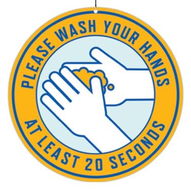 Social Distancing Ceiling Signs for Schools- K thru 12