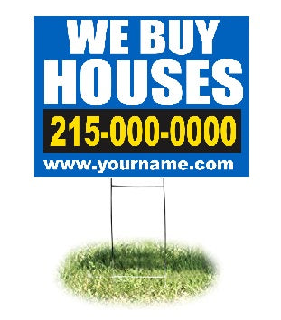 Lawn-Yard-Bandit Signs-We Buy Houses-Real Estate- 24 "x 18"