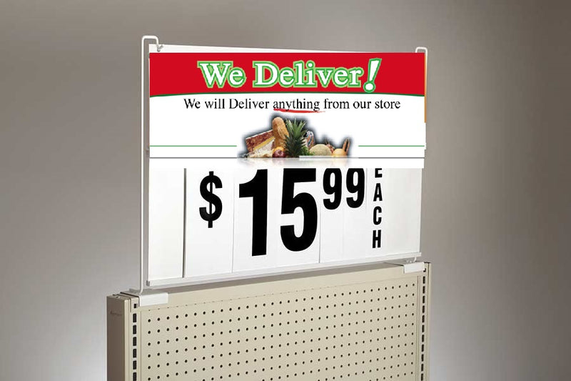 We Deliver Header Insert Spiral Sign Board -7 7/8"