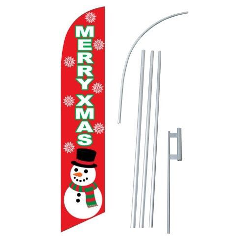 Merry Christmas Feather Flags Kits